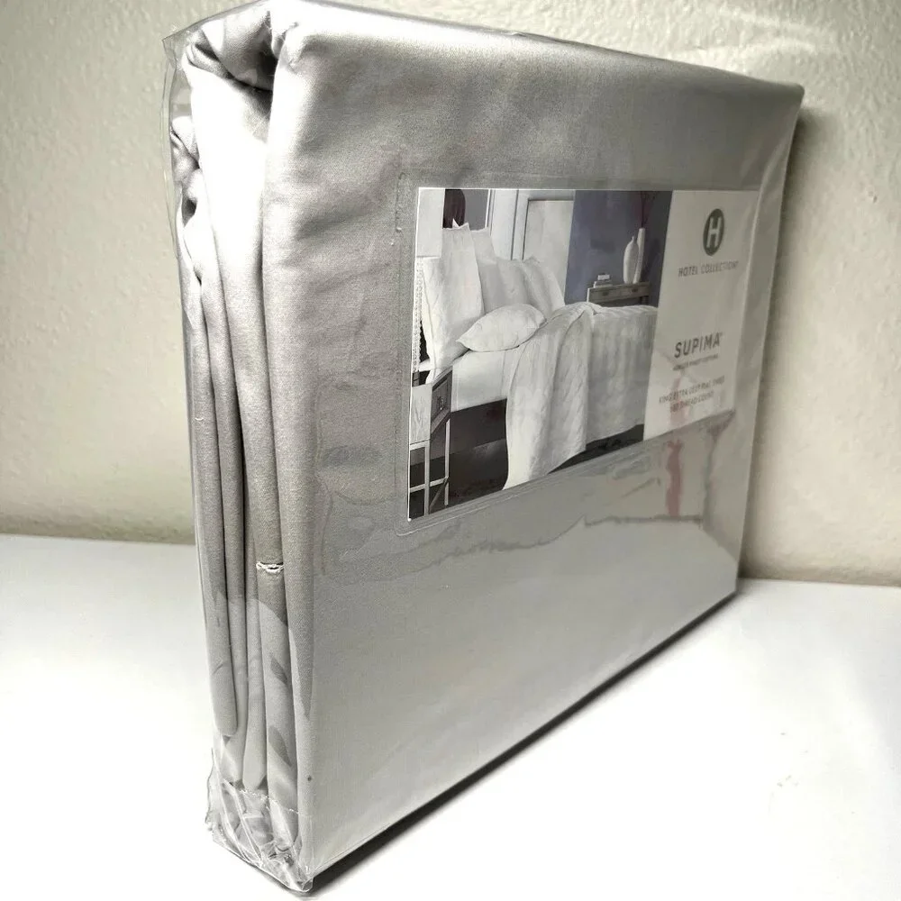 Hotel Collection 680 T.C Supima Cotton King Extra Deep Flat Sheet - Palladium